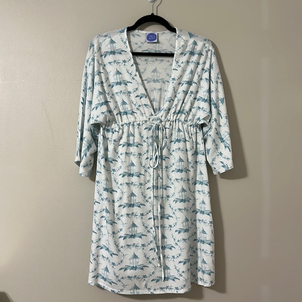 Pine Cone Hill Night Gown/Sleep Dress in Chinoiserie Print Size XS/S